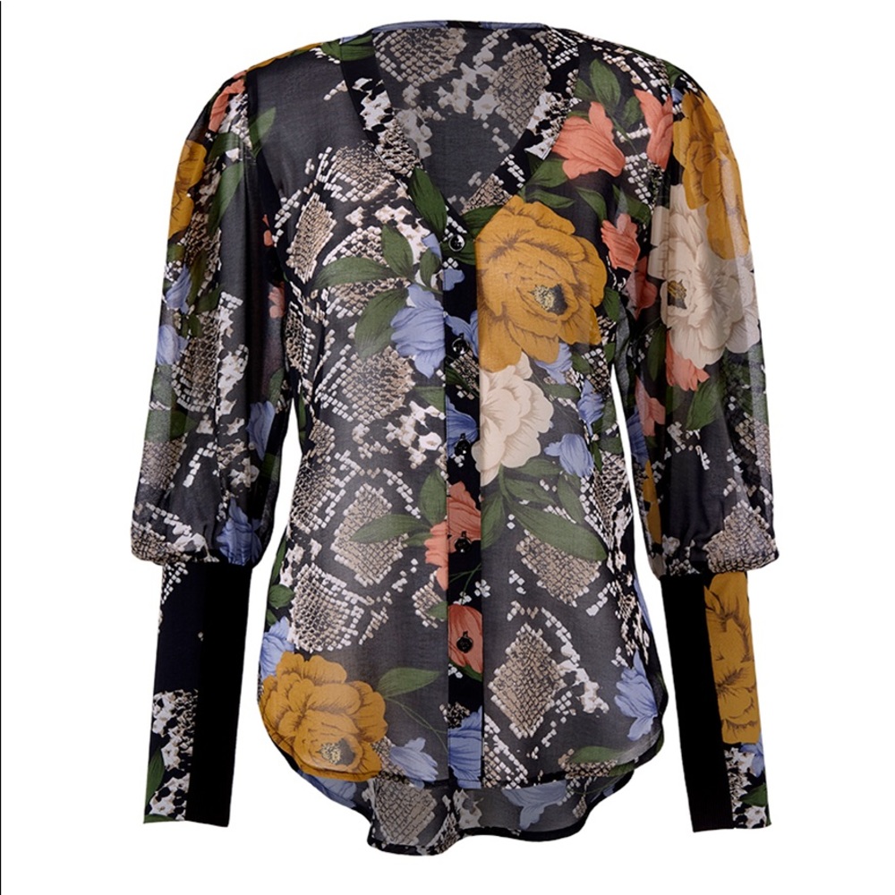 Cabi Snake Charmer Blouse (L)